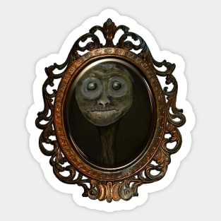 The Unknown Ghoul or Alien Gothic Copper Frame Sticker